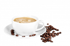 Kaffee Tasse mit Bohnen